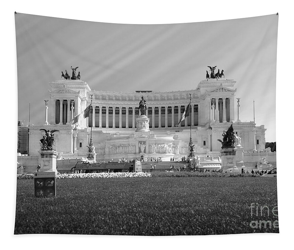 Neoclassical Architecture Tapestry featuring the photograph Monumental architecture in Rome by Stefano Senise