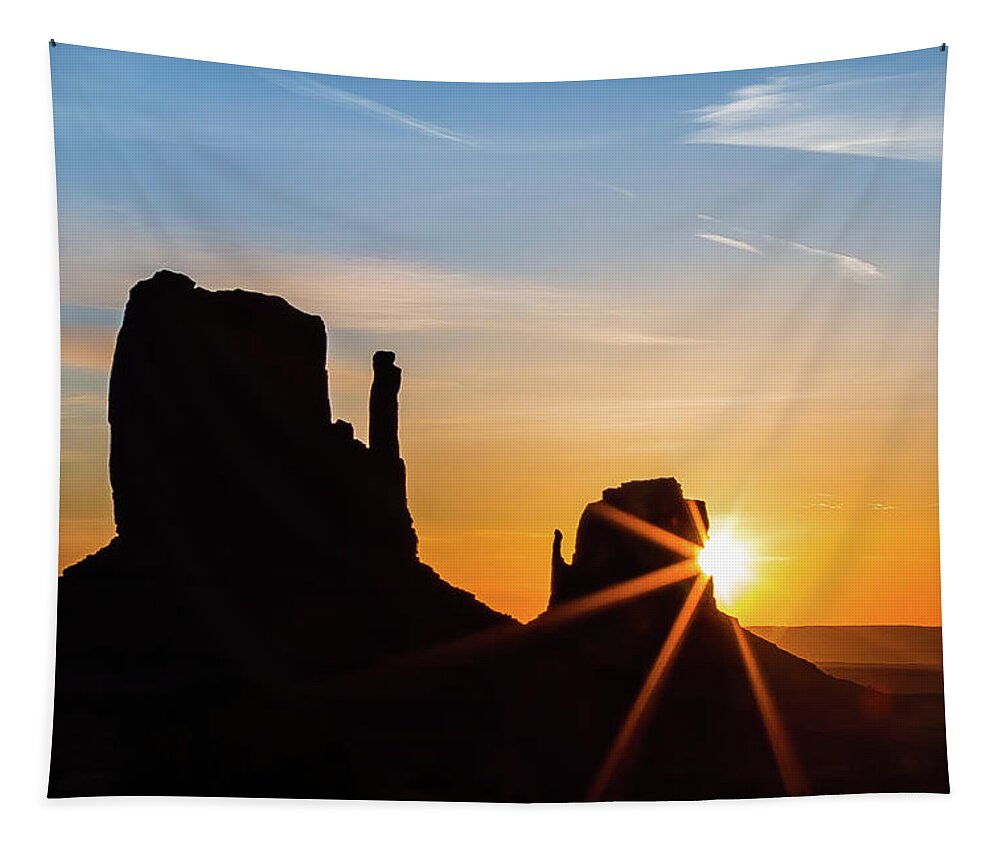 Monument Valley Tapestry featuring the photograph Monumental Sunrise by Joe Kopp