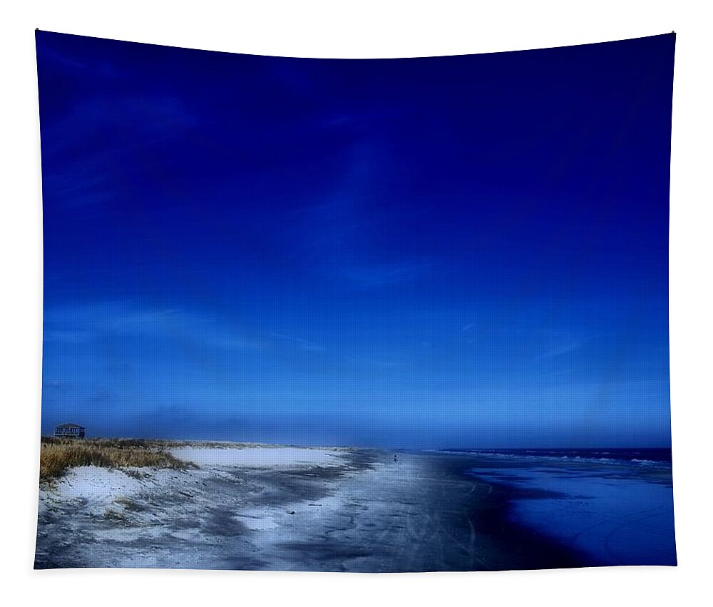 Jersey Shore Tapestry featuring the photograph Mood Of A Beach Evening - Jersey Shore by Angie Tirado