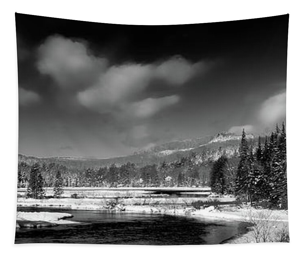 Landscapes Tapestry featuring the photograph Moose River Snowscape by David Patterson