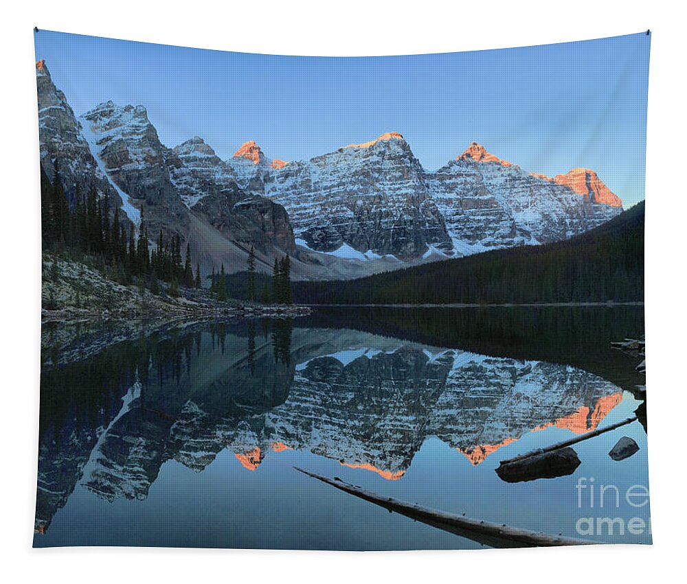  Tapestry featuring the photograph Moraine Lake Morning by Adam Jewell