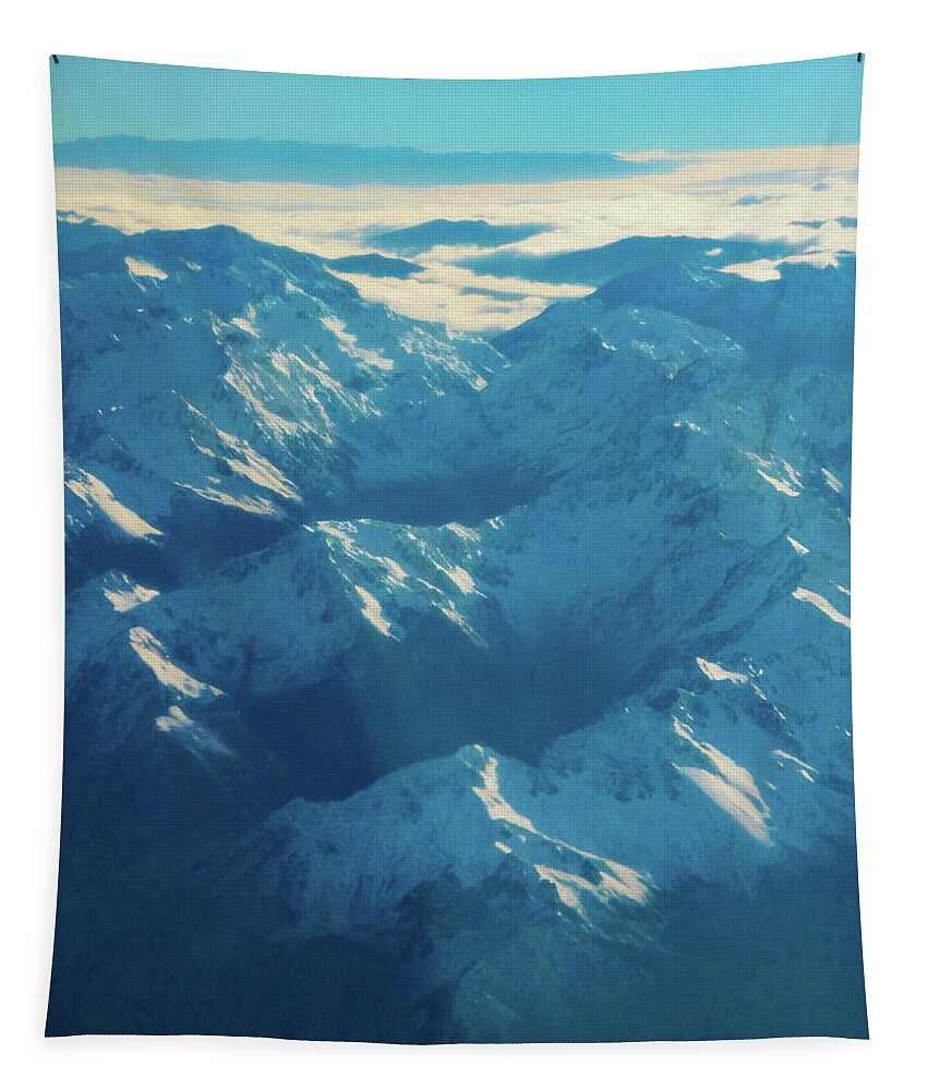 Blue Tapestry featuring the photograph Morning Light on the Southern Alps by Steve Taylor