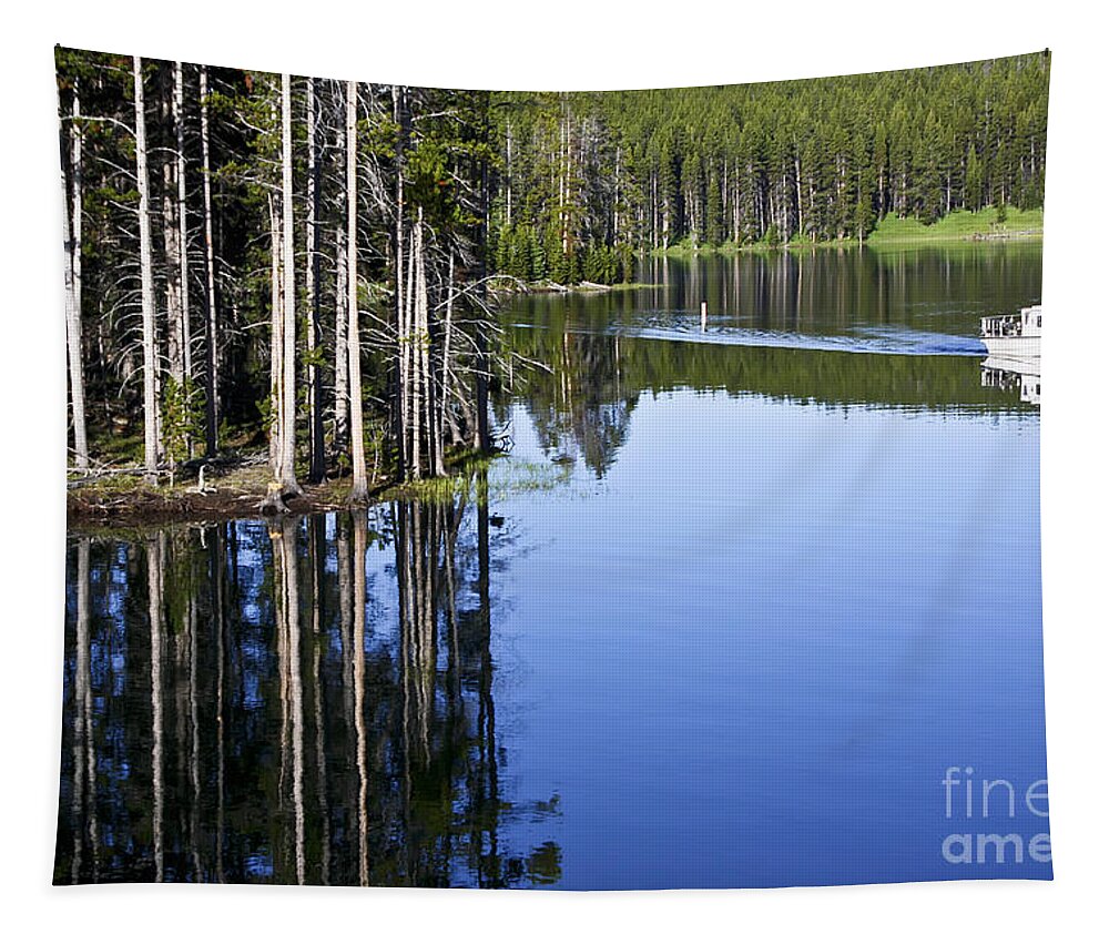 Boat Tapestry featuring the photograph Morning Reflections by Teresa Zieba