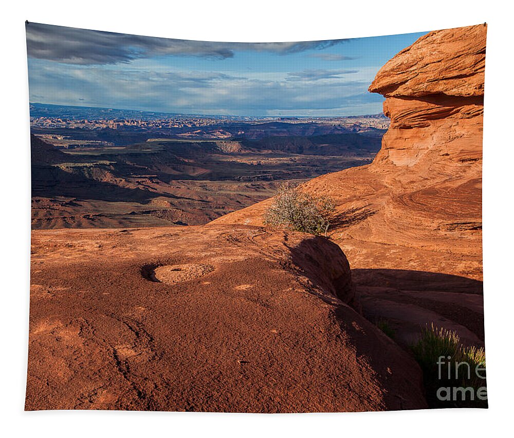 Utah Tapestry featuring the photograph Morning Shadows by Jim Garrison