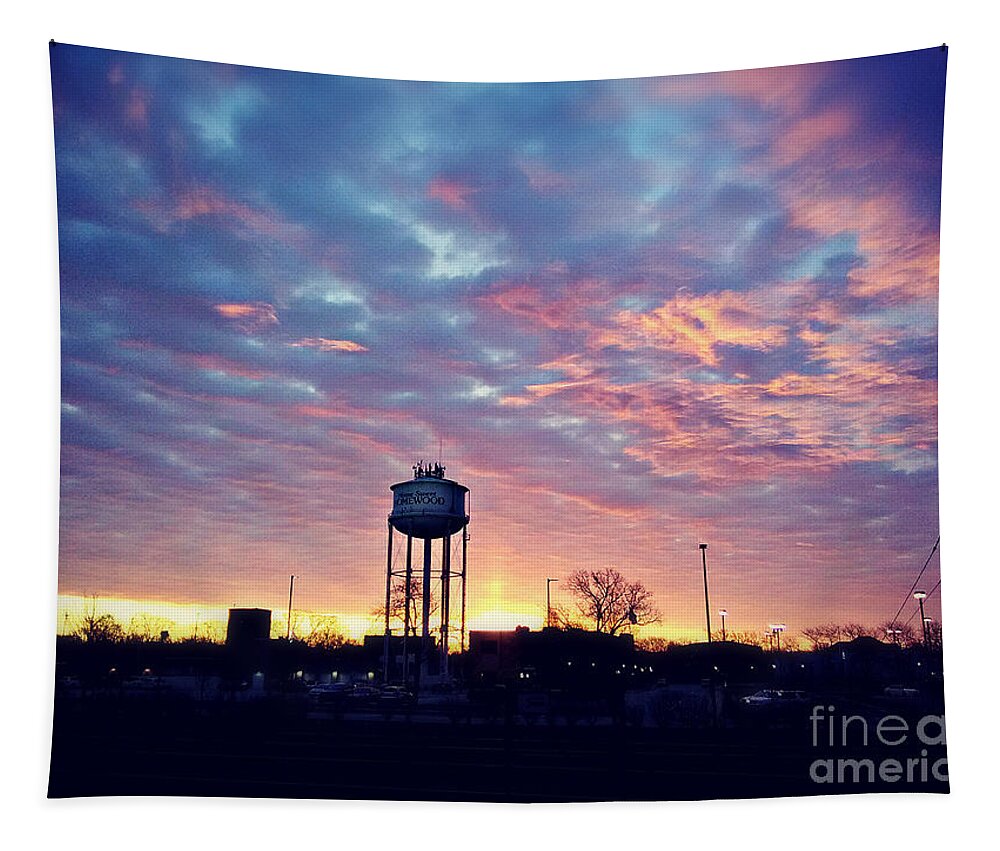 United States Tapestry featuring the photograph Morning Sky Home Sweet Homewood by Frank J Casella