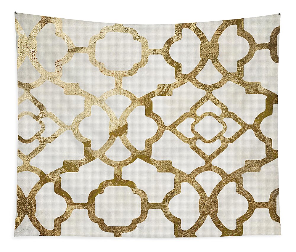Gold Tapestry featuring the painting Moroccan Gold I by Mindy Sommers