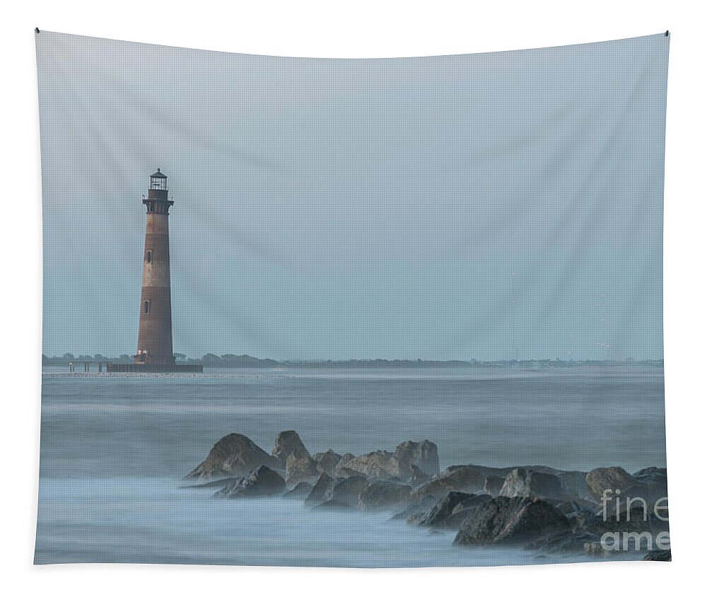 Morris Island Lighthouse Tapestry featuring the photograph Morris Island Lighthouse I by Dale Powell