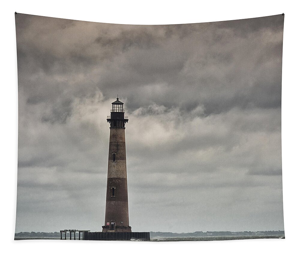 South Carolina Tapestry featuring the photograph Morris Island Lighthouse by Robert Fawcett