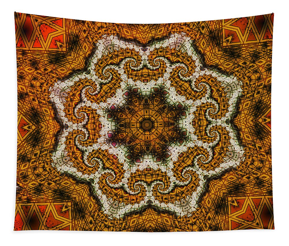 Fractal Tapestry featuring the digital art Mosaic Antigua by Richard Ortolano