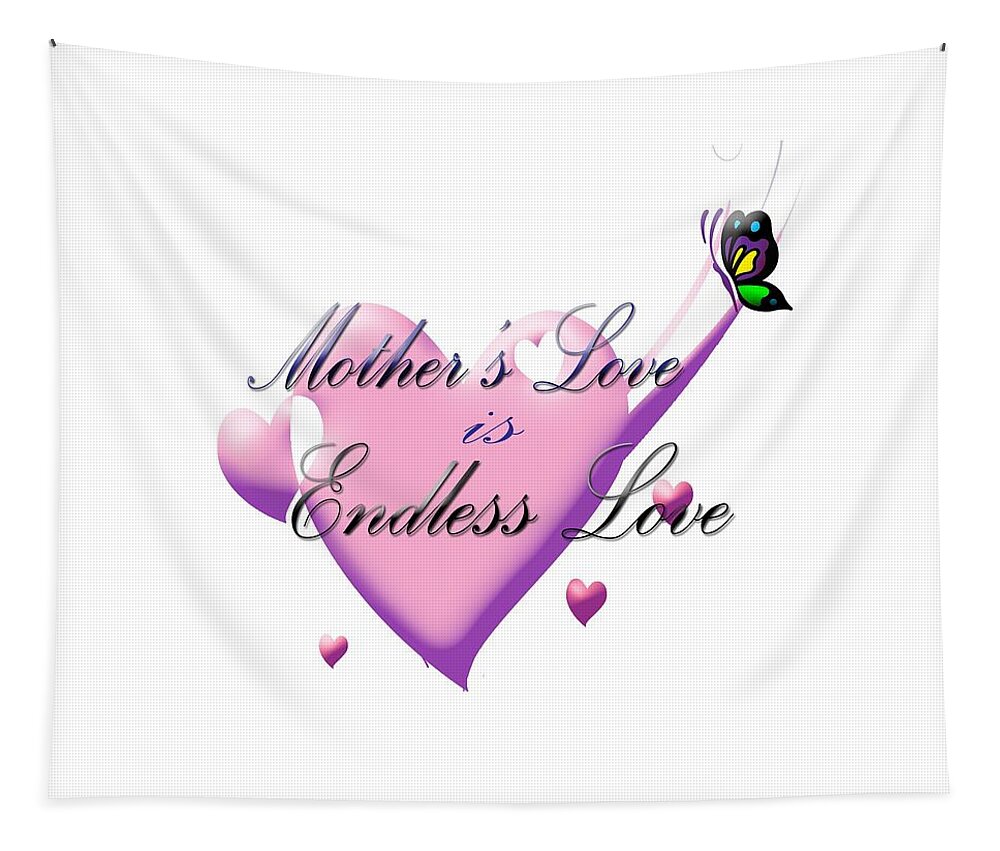 Mother Tapestry featuring the digital art Mother's Love by Judy Hall-Folde
