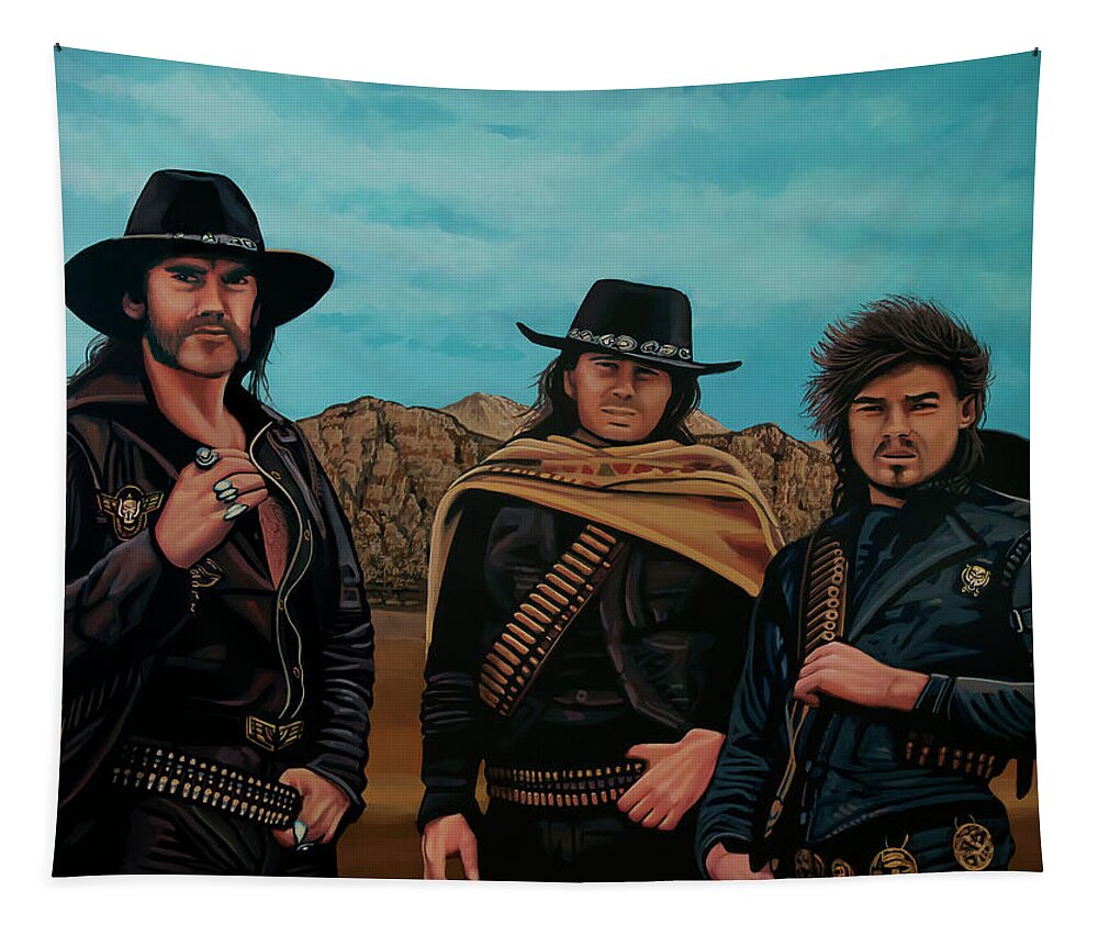 Lemmy Kilmister Tapestry featuring the painting Motorhead Painting by Paul Meijering