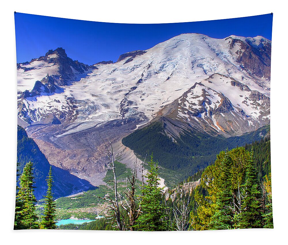 Mount Rainier Tapestry featuring the photograph Mount Rainier III by David Patterson