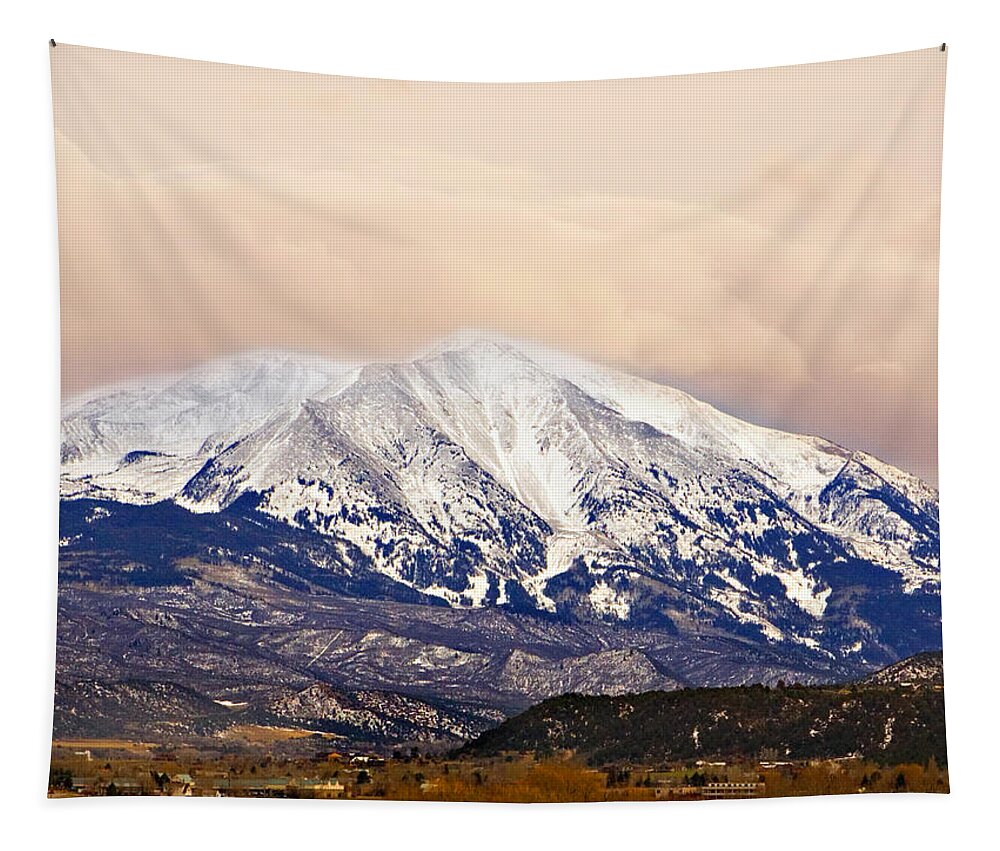 Americana Tapestry featuring the photograph Mount Sopris by Marilyn Hunt