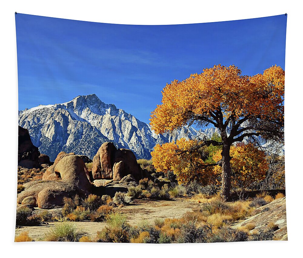 Whitney Tapestry featuring the photograph Mount Whitney by Lawrence Knutsson