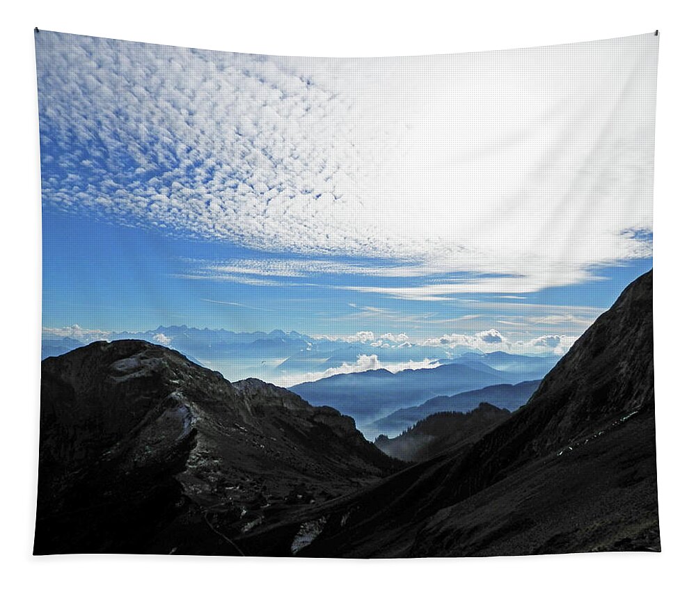 Mountain Tapestry featuring the photograph Dreamy Mountains by Pema Hou