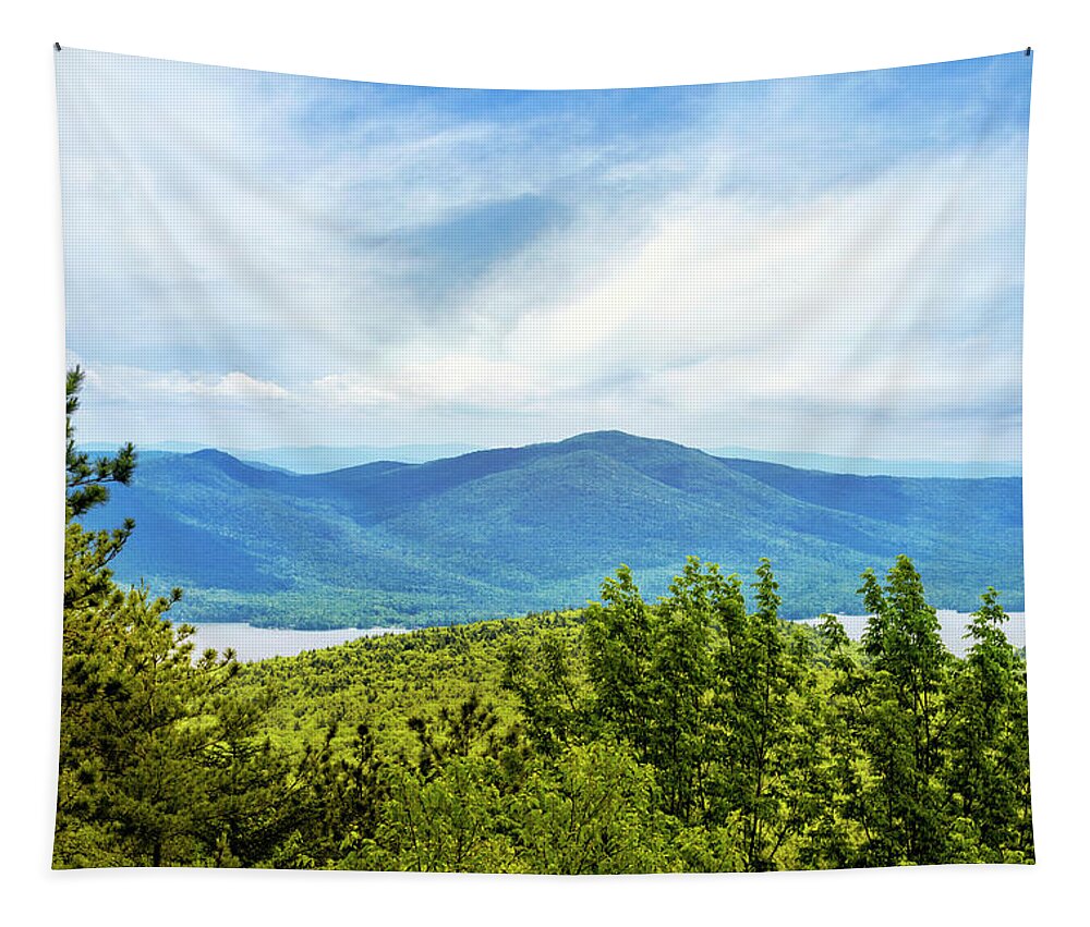Adirondack Mountains Tapestry featuring the photograph Adirondacks Mountain View by Christina Rollo