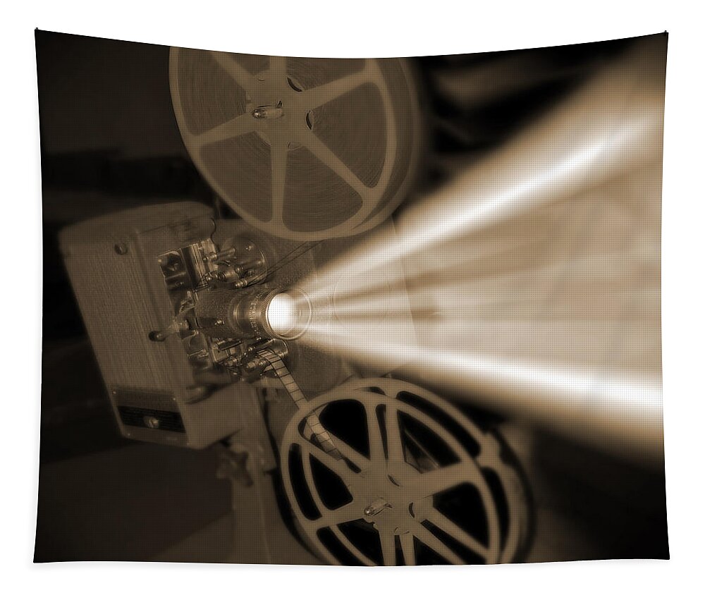Vintage Tapestry featuring the photograph Movie Projector by Mike McGlothlen