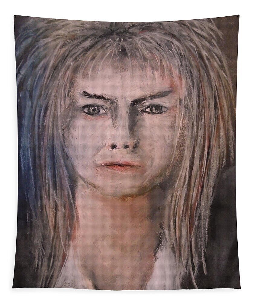 David Bowie Tapestry featuring the pastel Mr. Bowie by Jen Shearer
