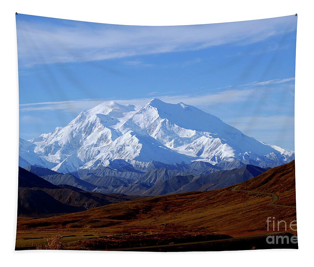 Denise Bruchman Tapestry featuring the photograph Mt. McKinley by Denise Bruchman