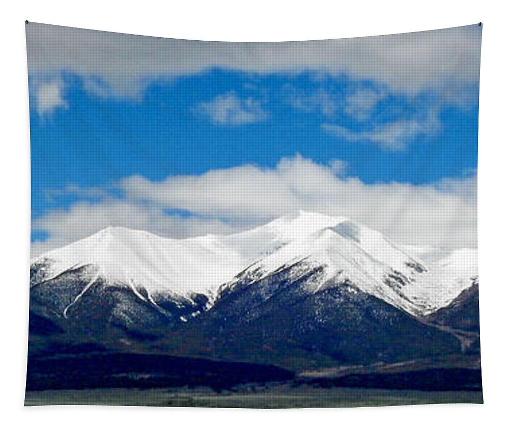 Collegiate Peaks. Tapestry featuring the photograph Mt. Princeton Colorado by Dawn Key