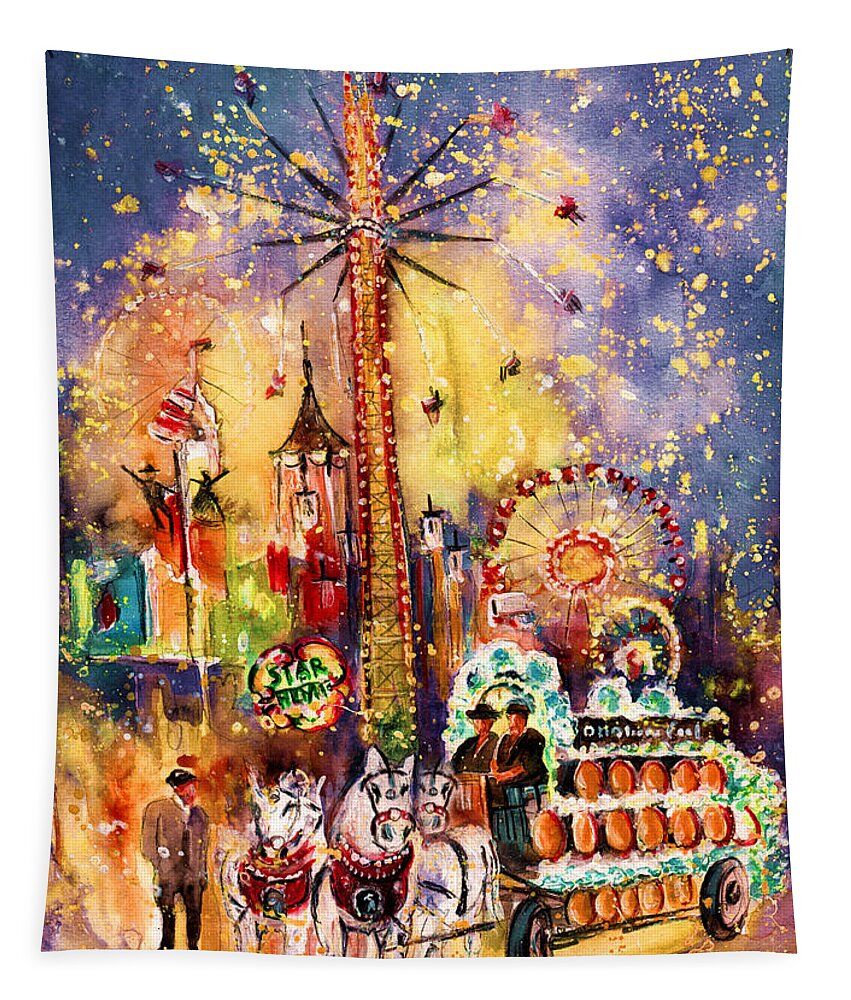 Travel Tapestry featuring the painting Munich Authentic by Miki De Goodaboom