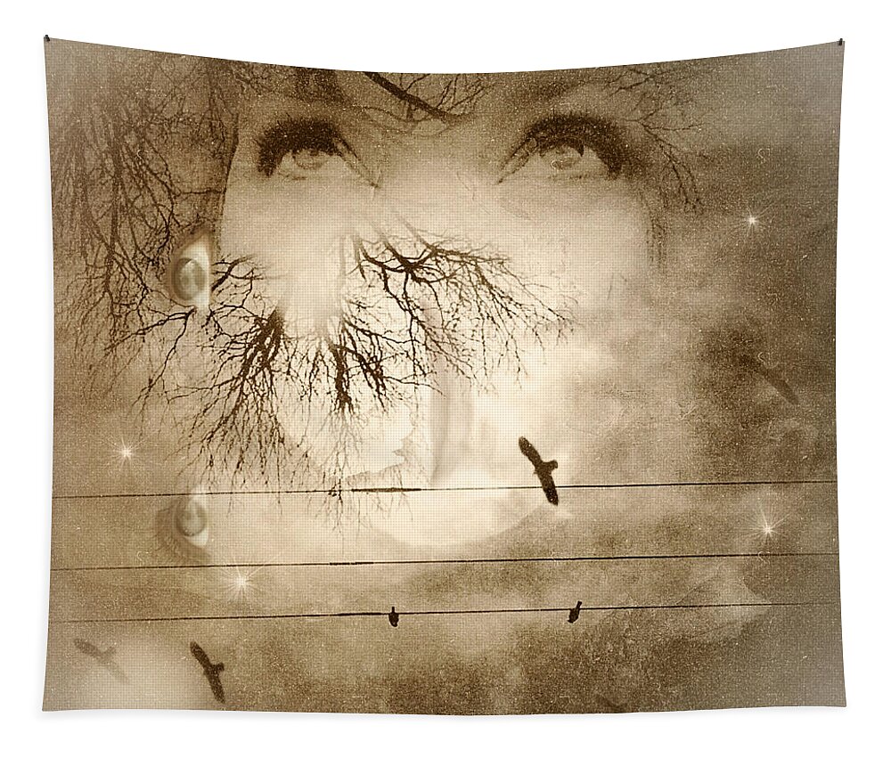 Muse Tapestry featuring the digital art Muse by Melissa D Johnston