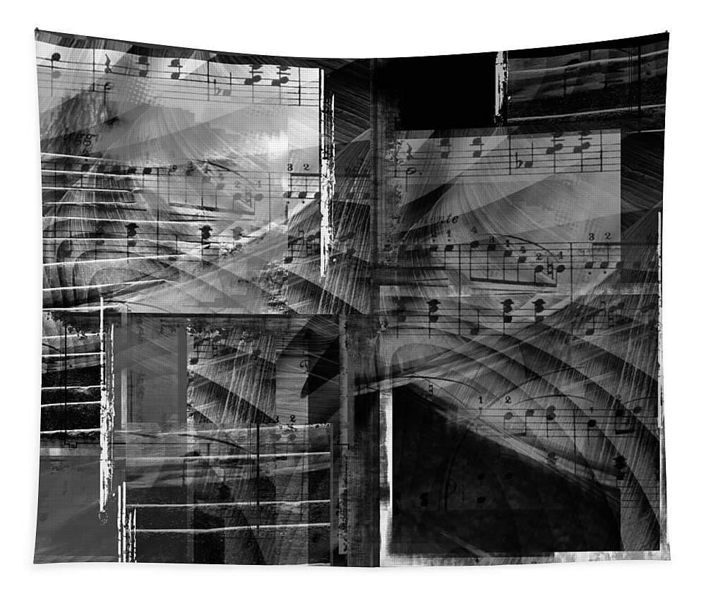 Abstract Tapestry featuring the digital art Musical Steps... by Art Di