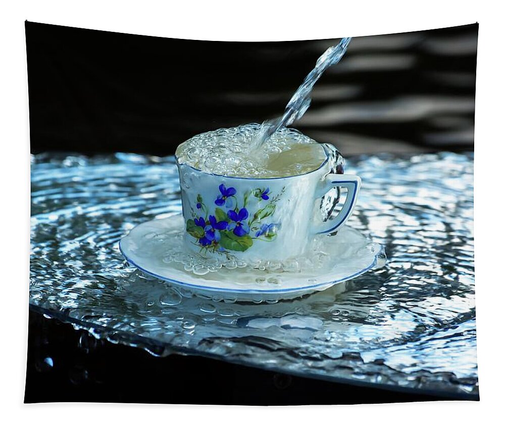 Artmcup Tapestry featuring the photograph My cup overflow by Rose-Marie Karlsen
