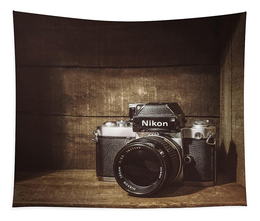 Nikon F2 Tapestry featuring the photograph My First Nikon Camera by Scott Norris