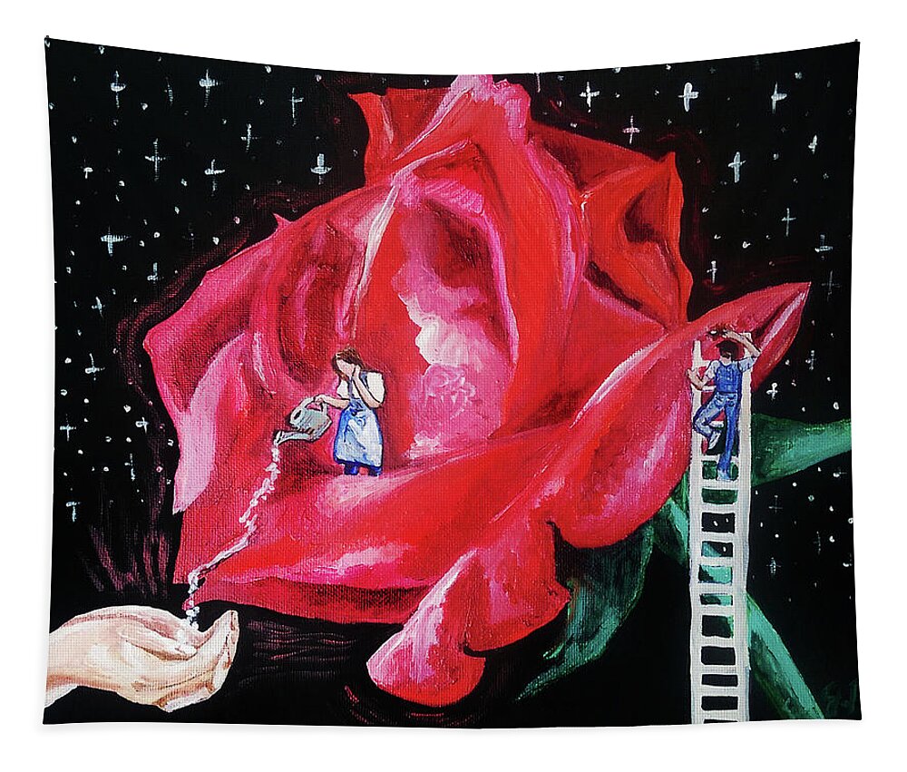 Jennifer Page Tapestry featuring the painting My Fragrant Offering by Jennifer Page