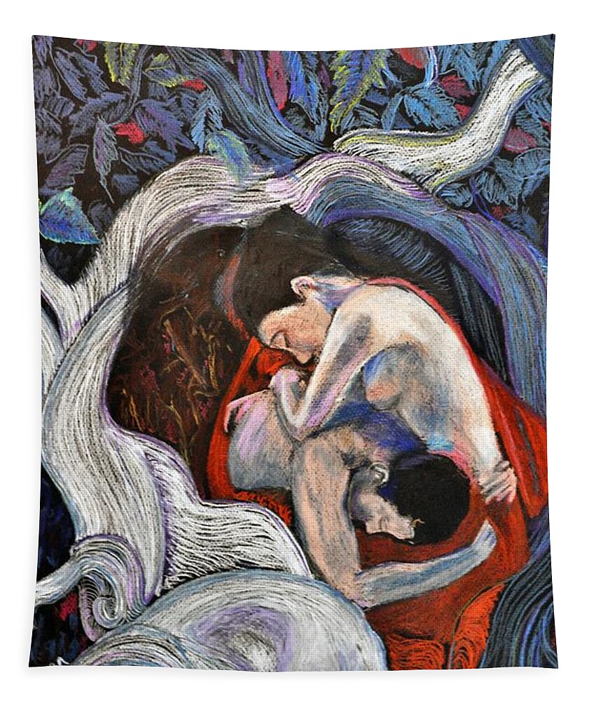 Lovers Tapestry featuring the painting My Haven by Stefan Duncan