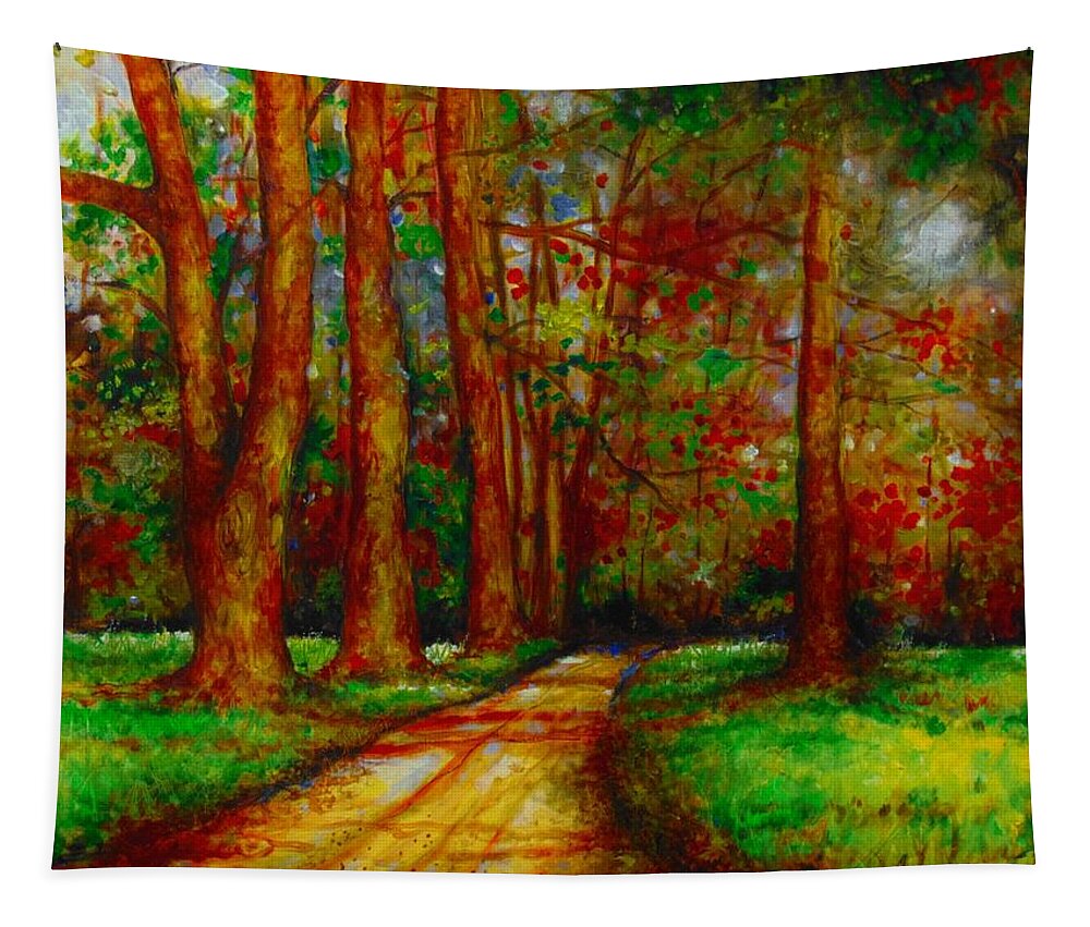 Landscape Tapestry featuring the painting My Land by Emery Franklin