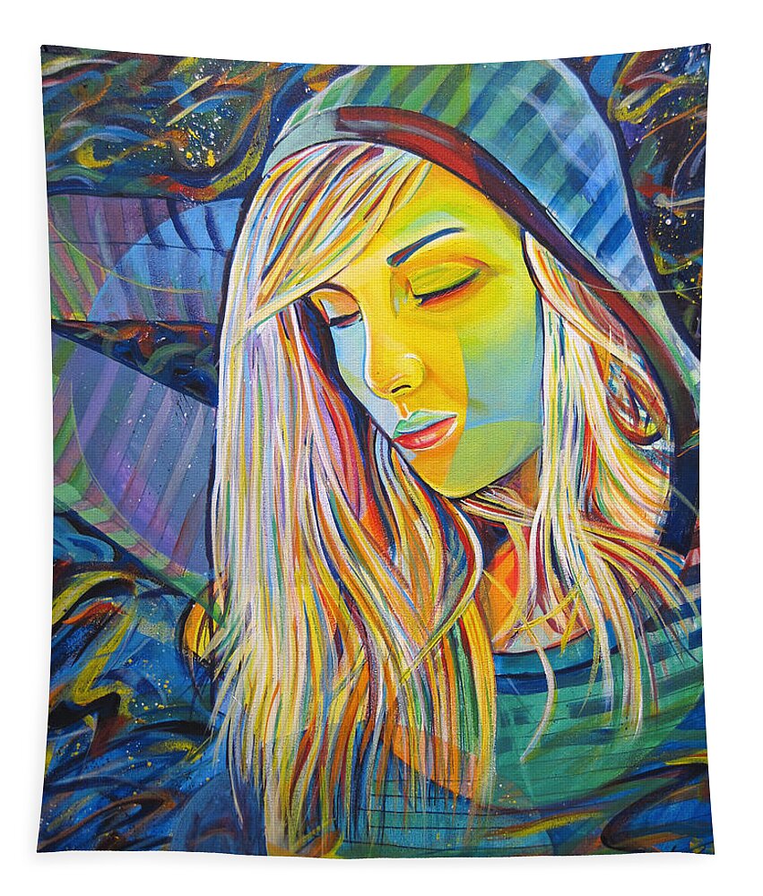 Colorful Tapestry featuring the painting My Love by Joshua Morton