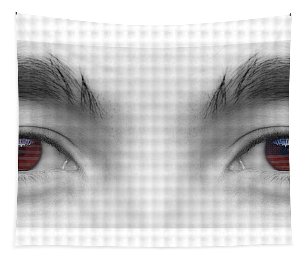 Eyes Tapestry featuring the photograph My Son's EYEs by James BO Insogna