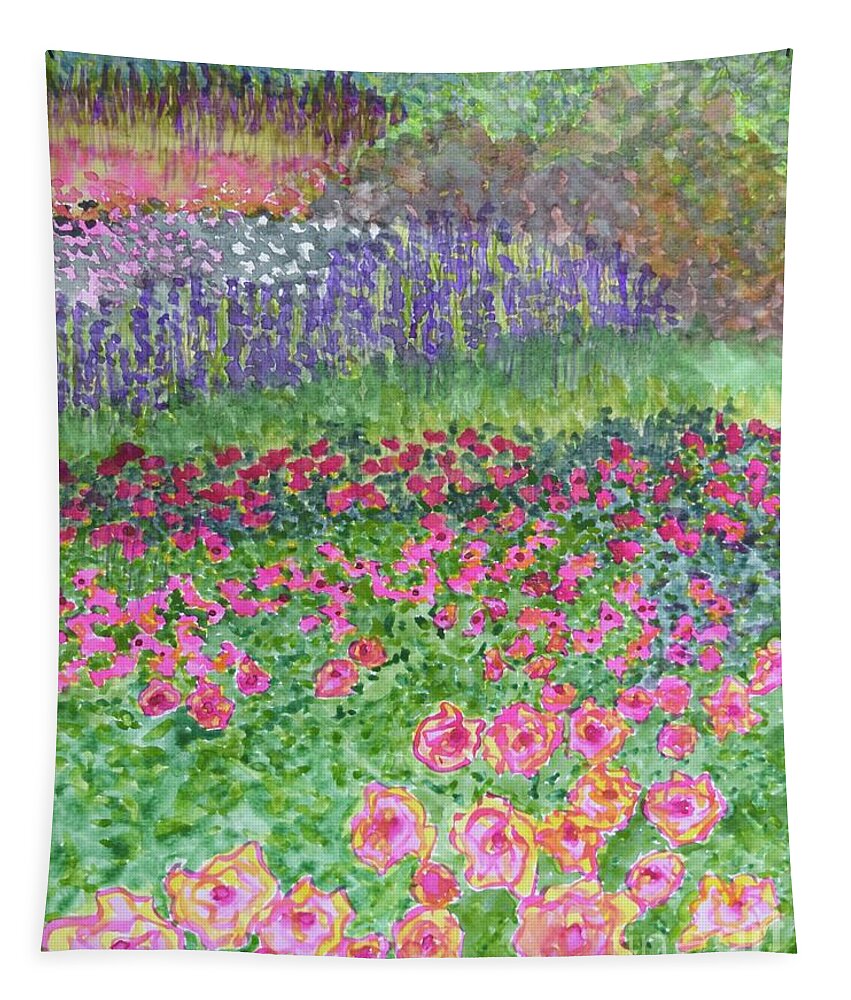  Tapestry featuring the painting My Ultimate Garden by Barrie Stark