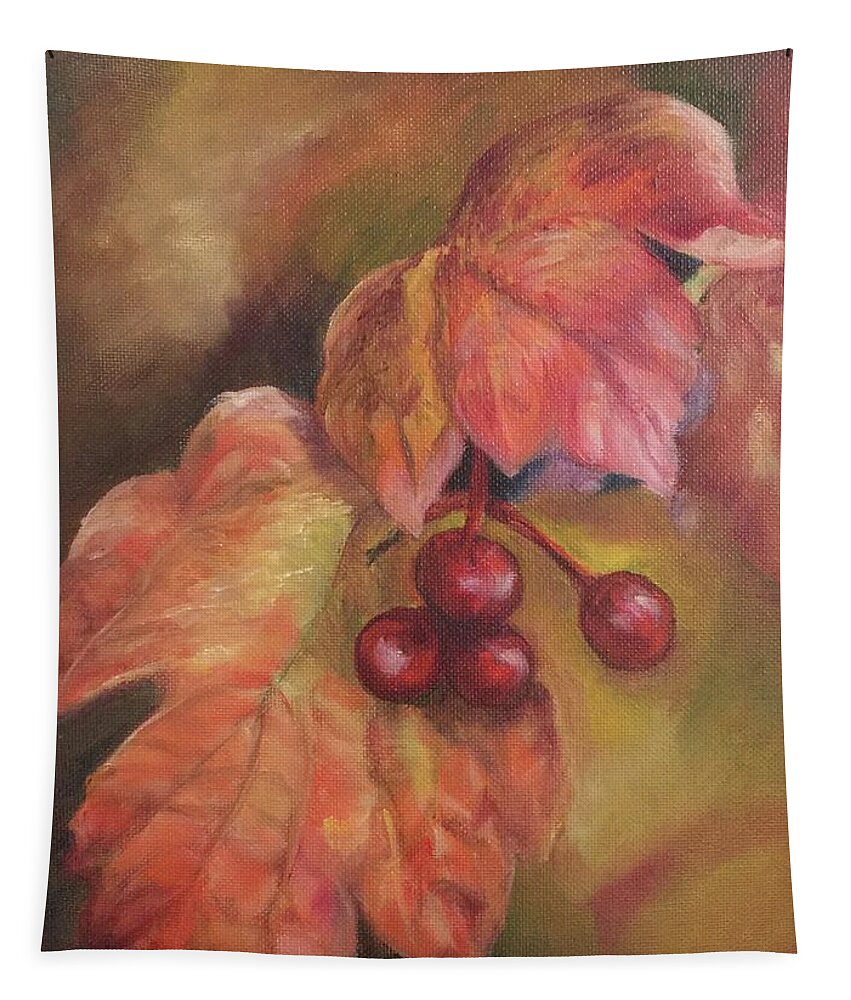 Autumn Tapestry featuring the painting Mystic Fall by Charme Curtin