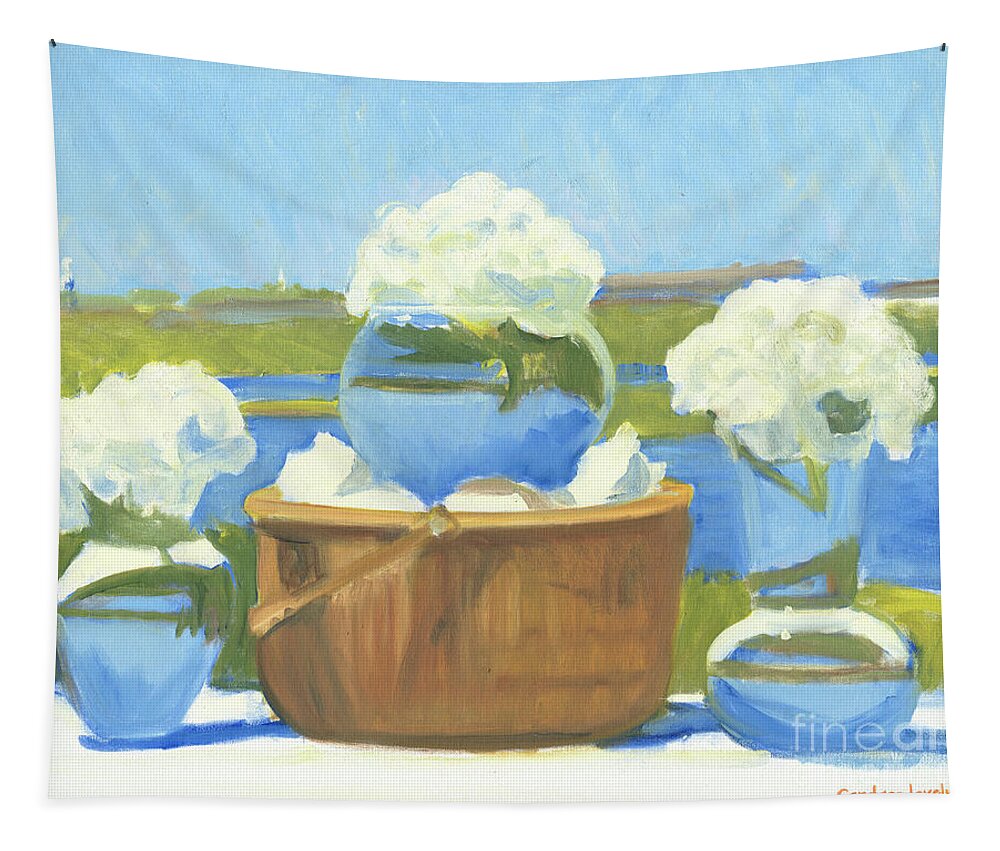 Nantucket Tapestry featuring the painting Nantucket Baptismal Sunday by Candace Lovely