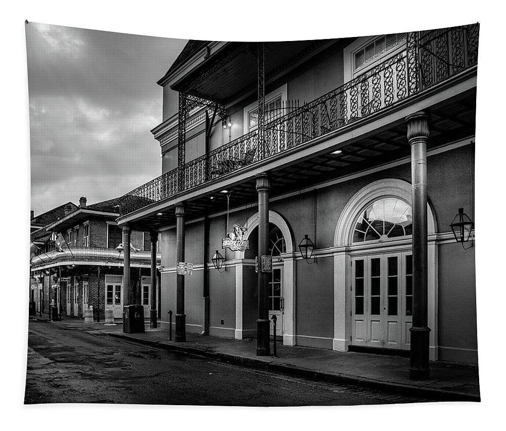 Fine Art New Orleans Tapestry featuring the photograph Napoleon's Itch In Black and White by Greg and Chrystal Mimbs
