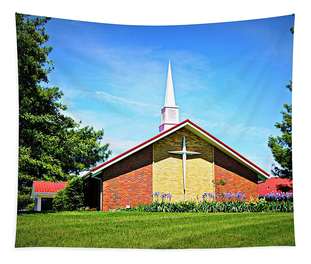 Church Tapestry featuring the photograph Nashville Baptist Church by Cricket Hackmann