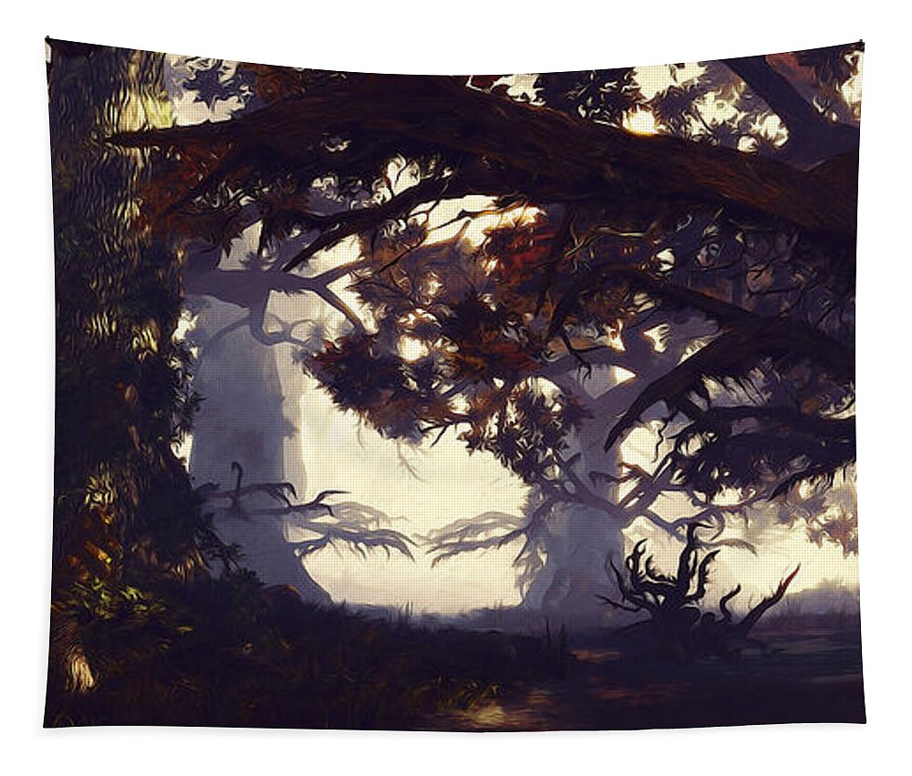 Impressive Natural Landscape Tapestry featuring the painting Natural Wonder - 06 by AM FineArtPrints