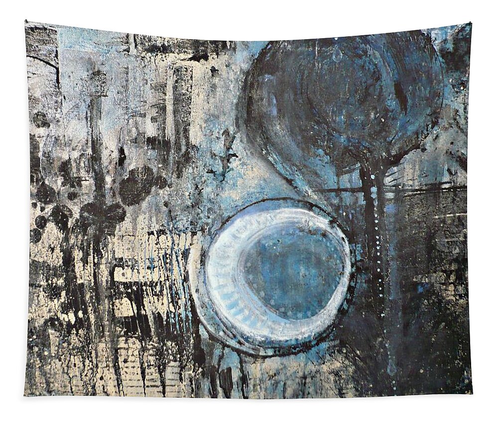 Blue Tapestry featuring the painting Neptune by 'REA' Gallery