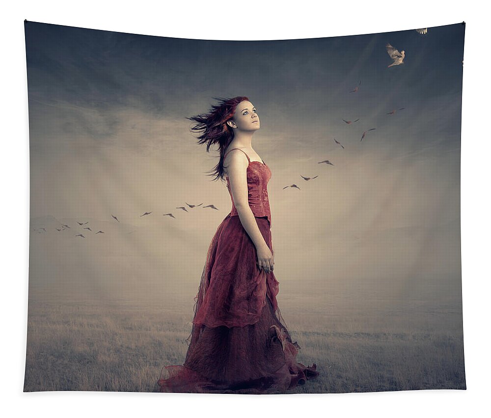 Girl Tapestry featuring the photograph New Beginnings by Johan Swanepoel