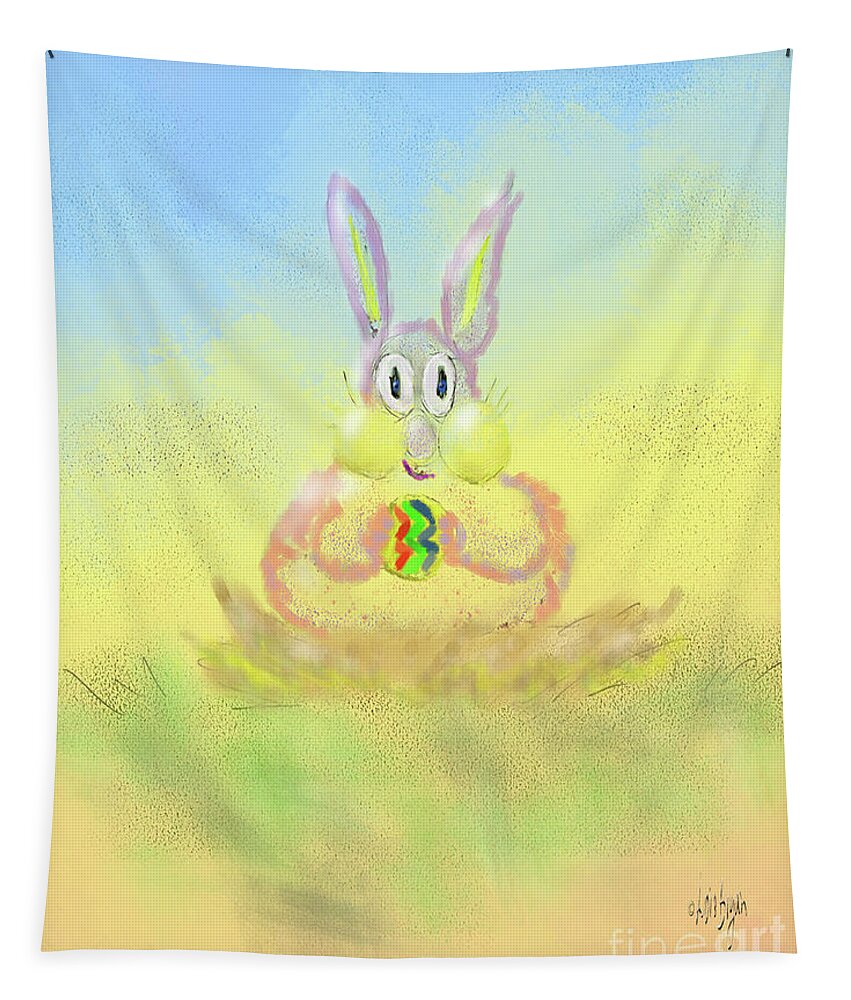 Bunny Tapestry featuring the digital art New Beginnings by Lois Bryan