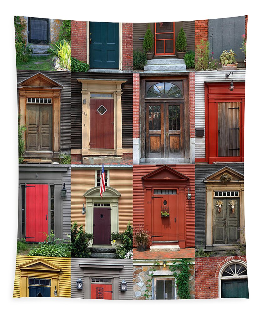 New England Tapestry featuring the photograph New England Doors #2 by Brett Pelletier