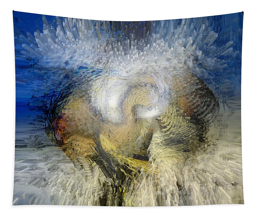 Space Art Tapestry featuring the digital art New Worlds by Linda Sannuti