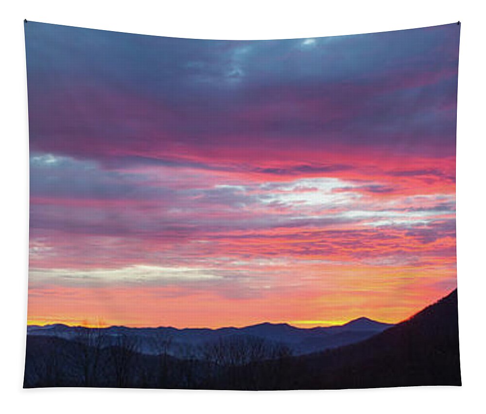 Sunrise Tapestry featuring the photograph New Year Dawn - 2016 December 31 by D K Wall