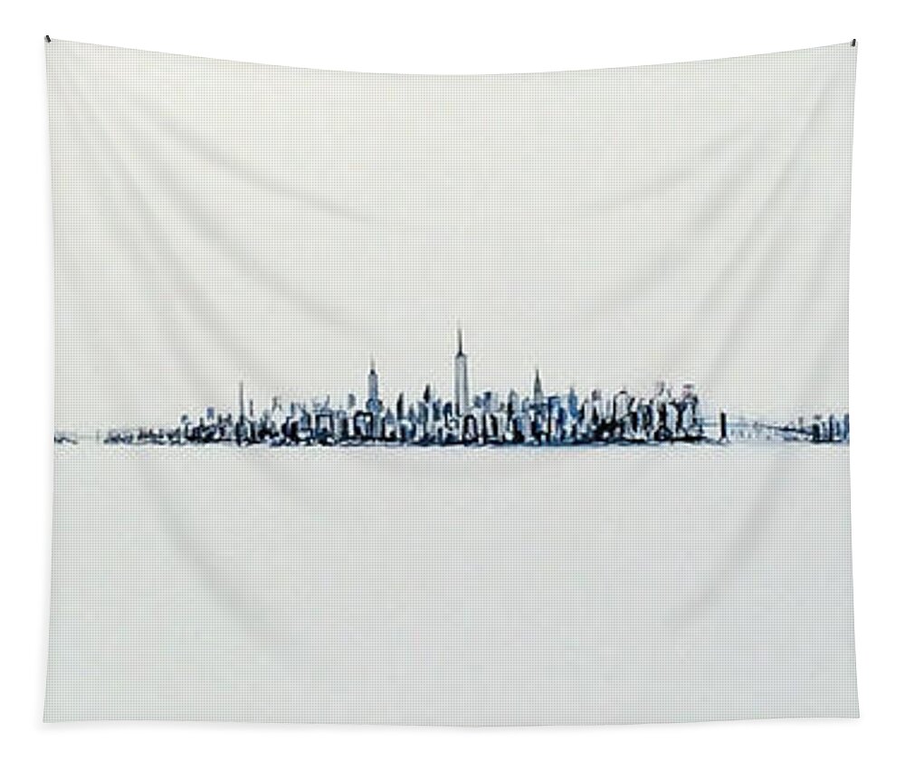 Prints Tapestry featuring the painting New York City Fall Day 1 by Jack Diamond