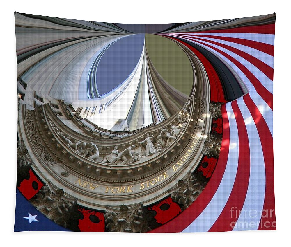 New York Stock Exchange Tapestry featuring the photograph New York Stock Exchange by Julie Lueders 