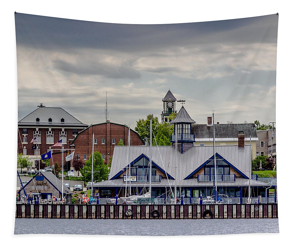 Boathouse Tapestry featuring the photograph Newport Waterfront by Tim Kirchoff