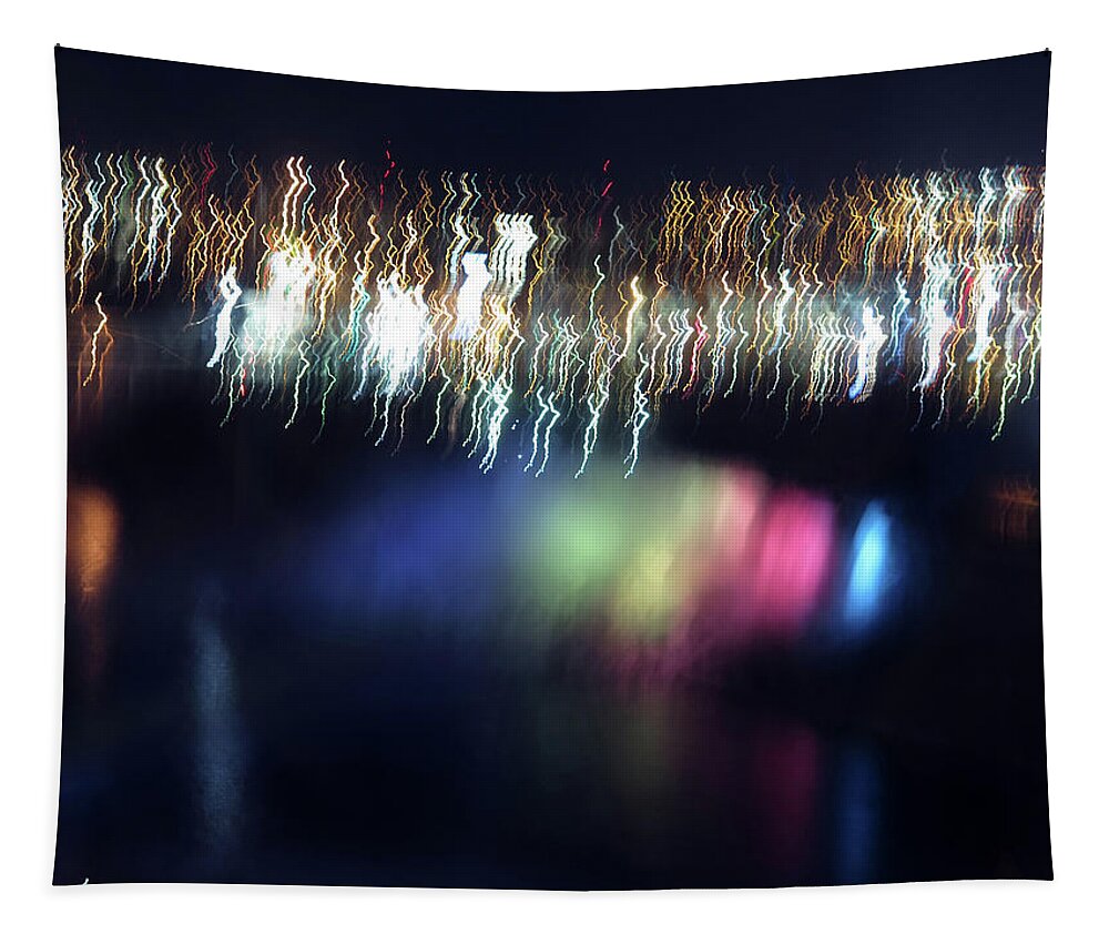 Corday Tapestry featuring the photograph Light Paintings - Ascension by Kathy Corday